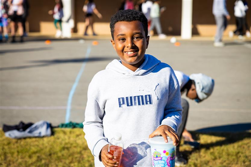 A student enjoys time at the Brentwood Middle School Bash